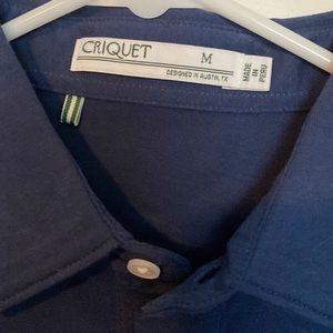 NWOT mens Criquet golf polo.